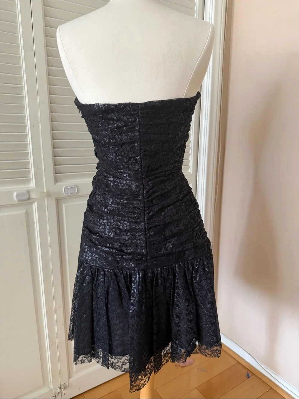 Betsey Johnson Black Strapless Lace Party Dress - Picture 5 of 11